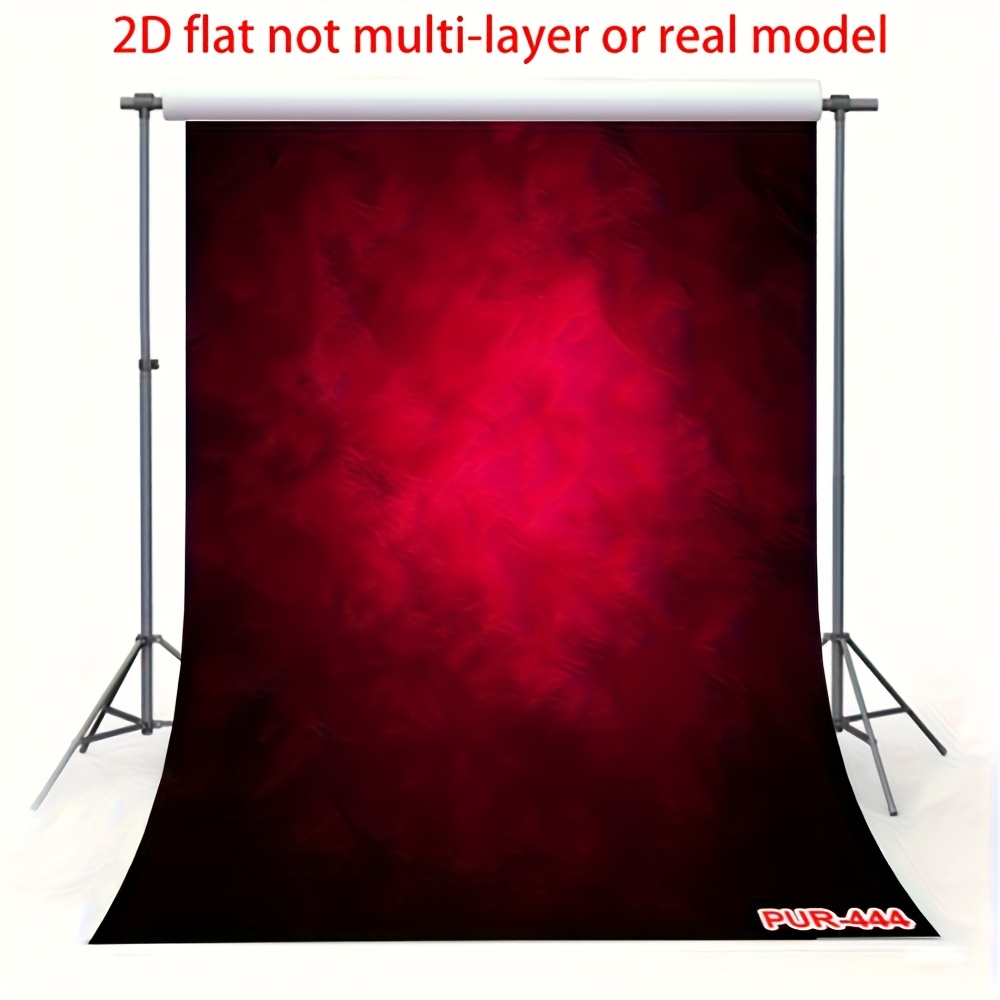 TEMU 2d Flat Banner, 1pc, Dark Red Texture Backdrop Burgundy Abstract Portrait Background Photo Studio Props, 2d Flat