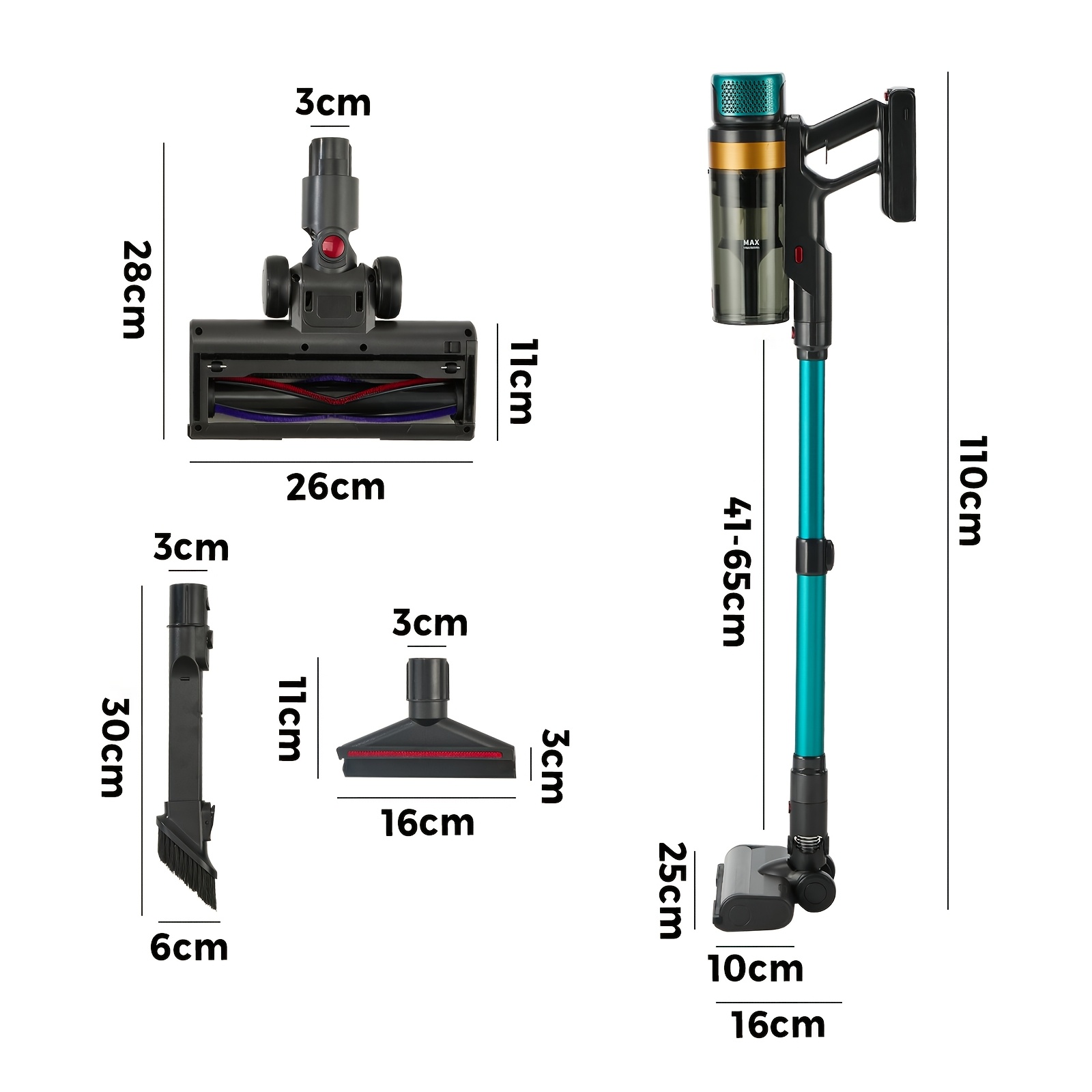 TEMU Cleaner With Handheld Function, Bagless Design, And 3 Suction Levels: 16kpa, 28kpa, And 45kpa