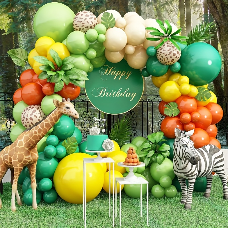 

Jungle Themed Balloon Garland Arch Kit, Sage Balloons Decorations For Boys Girls Birthday Baby Shower Dinosaur Party Decor Supplies