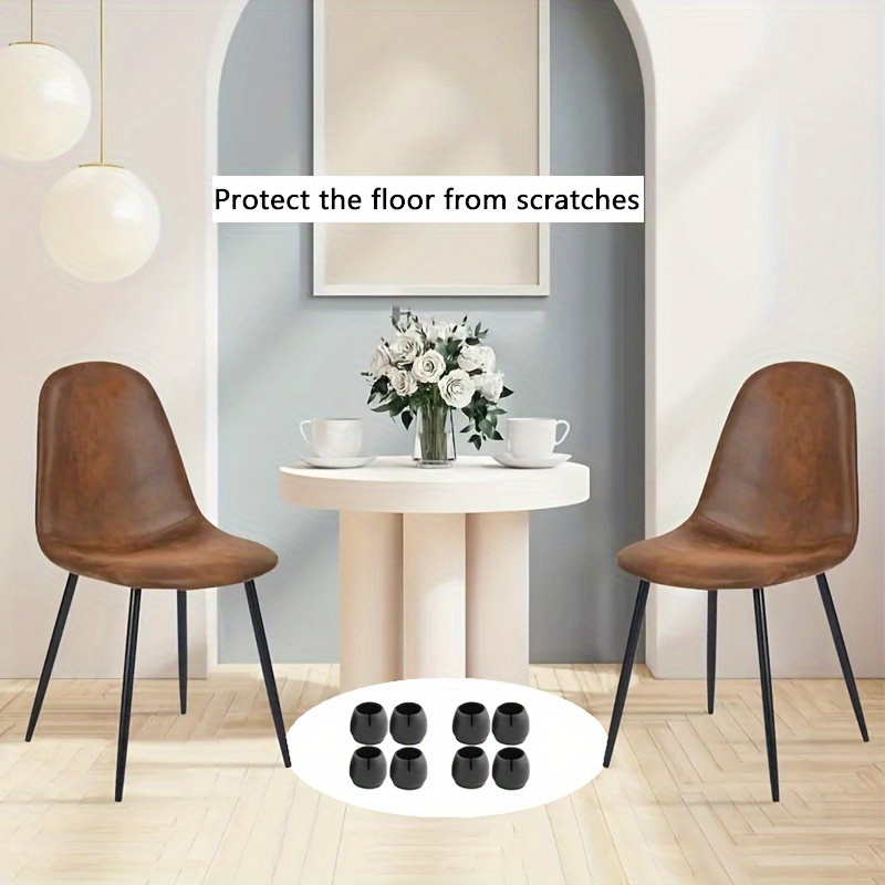 16pcs silicone chair leg caps floor protectors for chairs scratch resistant pvc furniture feet covers   designs   white black chair leg protectors scratchresistant cover modern   durable pvc material