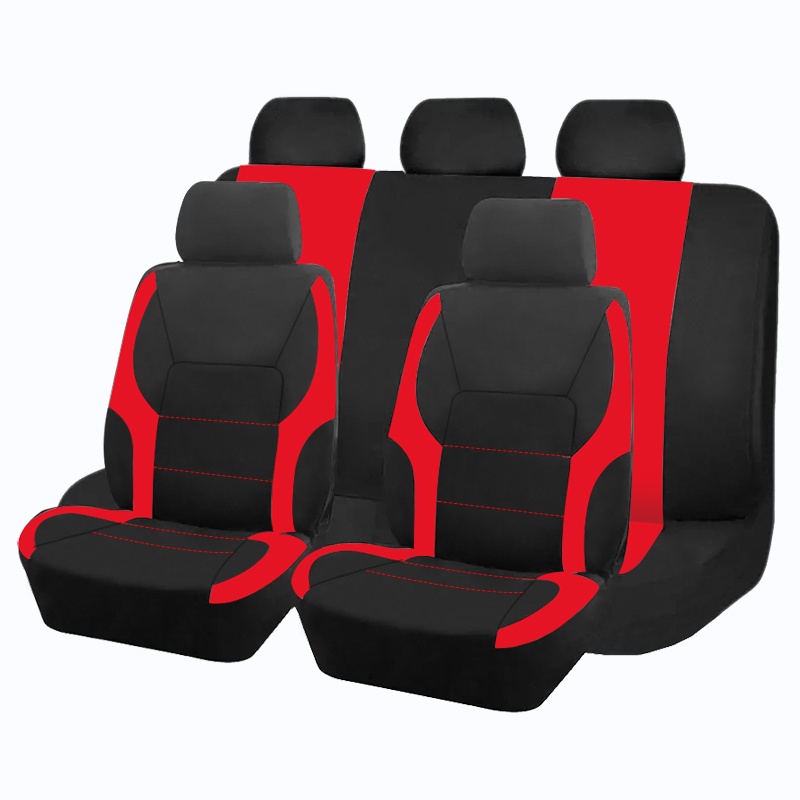 TEMU Fundas para Asientos de Coche Completo Asientos Delanteros Trasero Protector de Asientos de Coche de Poliéster Fáciles de Instalar Trasero