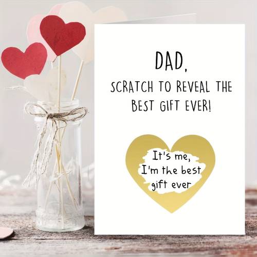 scratch card fathers day birthday card funny fathers day card for dad card funny greetings perfect gift for dad step for dad