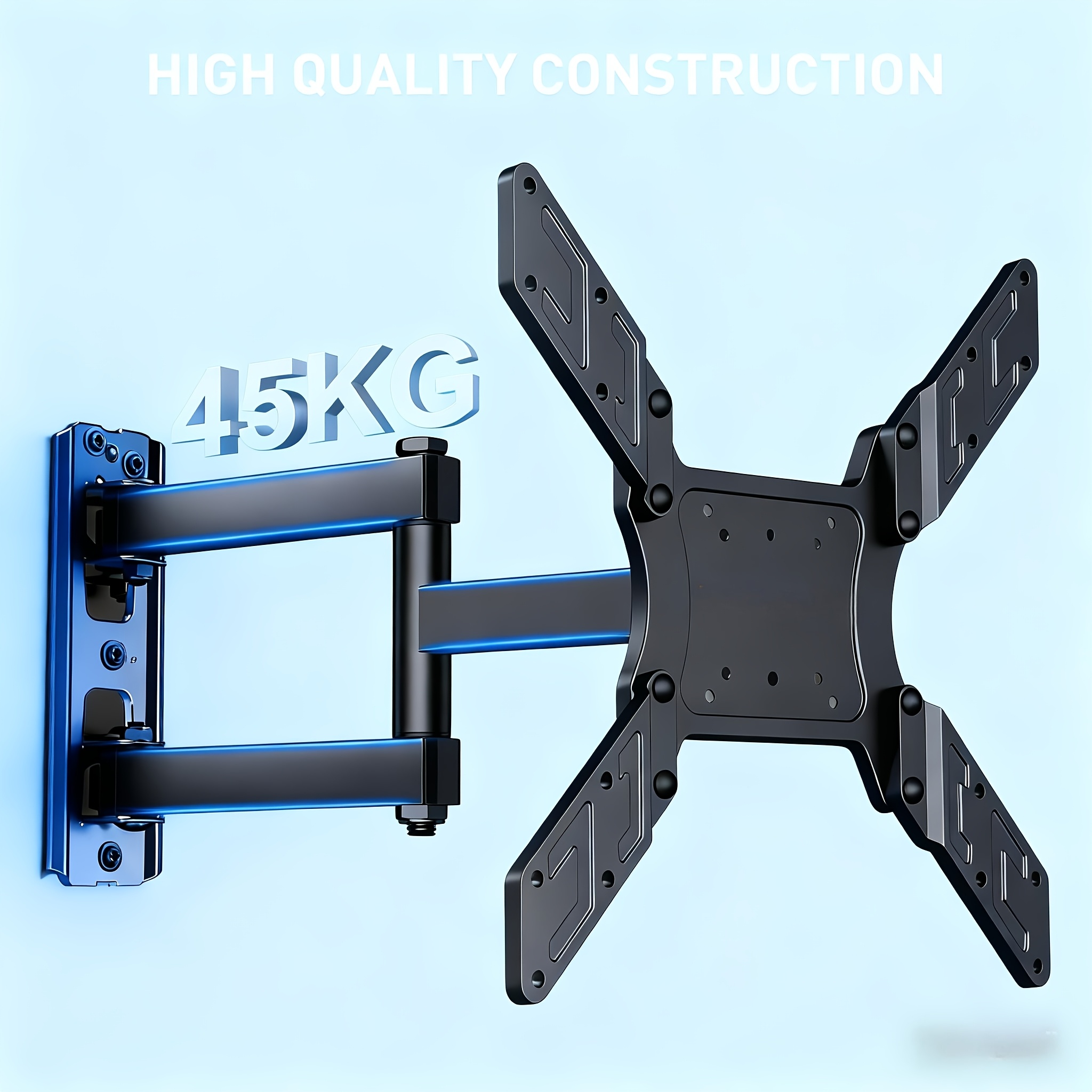 Image of Tv Wall Mount, Swivel And Tilt Tv Mount For 26-60 Inch Flat And Curved Tvs Up To 45 Kg, Max. Vesa 400 X 400 Mm
