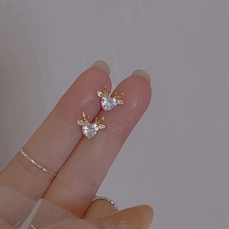 Christmas Elk & Snowflake Earrings, High-End Style