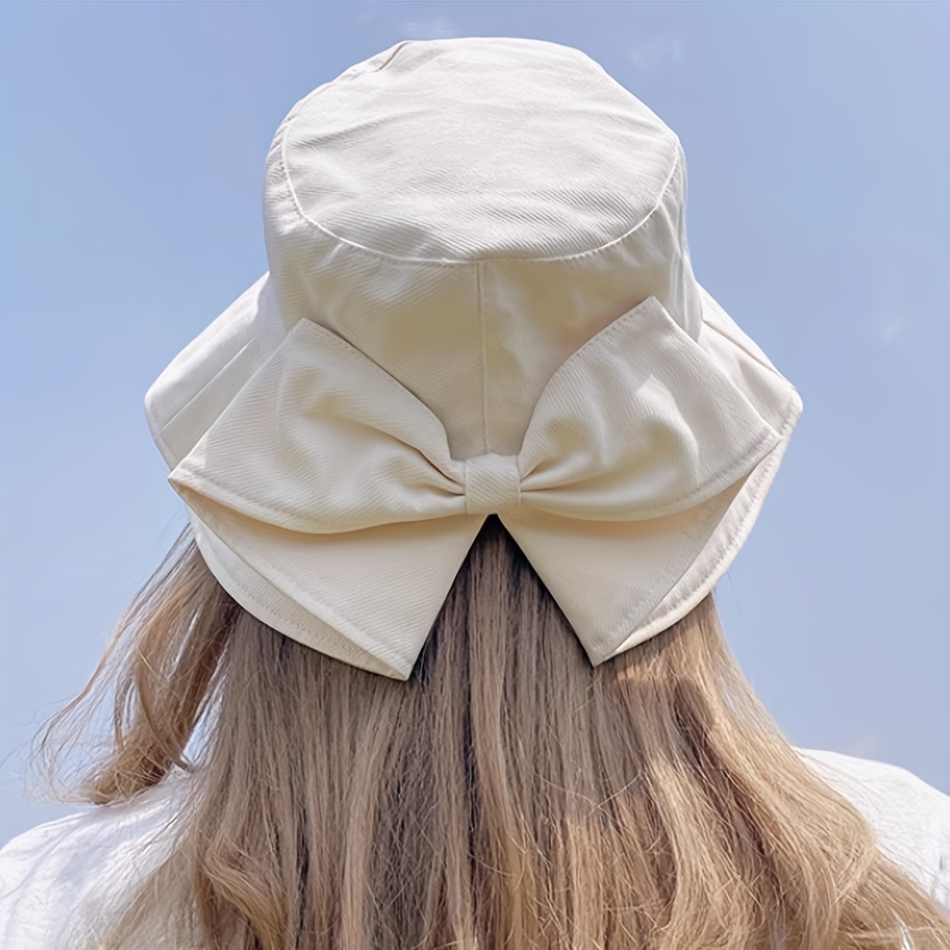 

Women's Summer Sun Hat With Large Bow, Uv Protection Bucket Hat, Versatile Casual Outdoor Cap