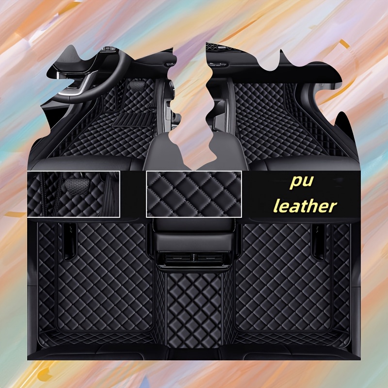 TEMU Car Floor Mats For Pro Left-hand Drive, 5-seater, Full Surround Car Floor Mats, Pu Leather Floor Mats, Complete Set Of Car Floor Mats, Car Floor