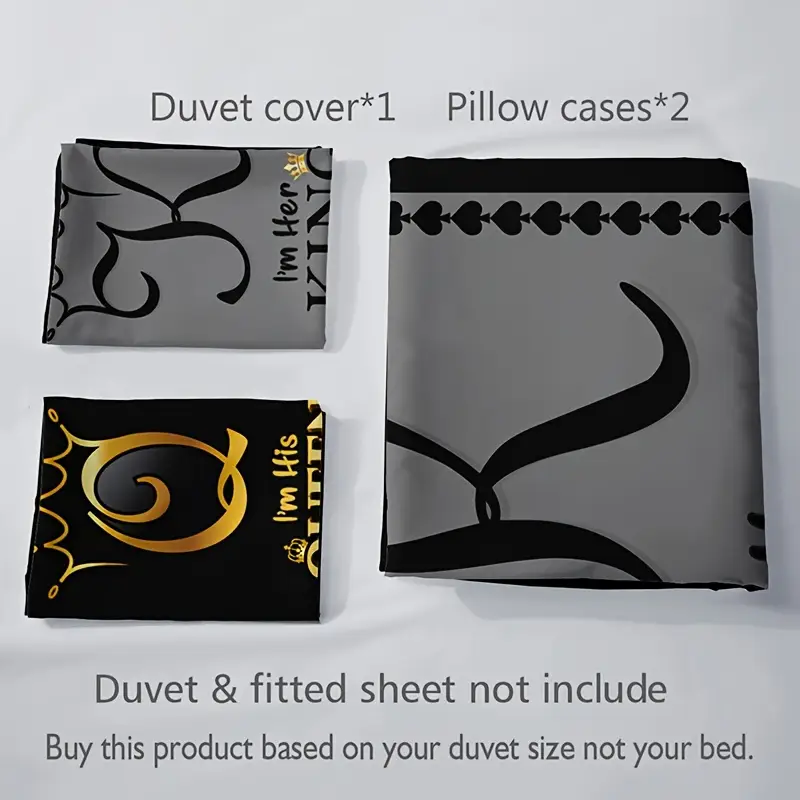 3pcs ultra soft breathable queen letter duvet cover set 1 duvet cover 2 pillowcases without pillow inserts home dorm high definition suitable for bedroom and living room room decor Product details 9