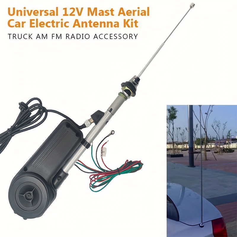 Universal Car AM FM Radio Motor Power Booster Antenna Electric Aerials Automatic
