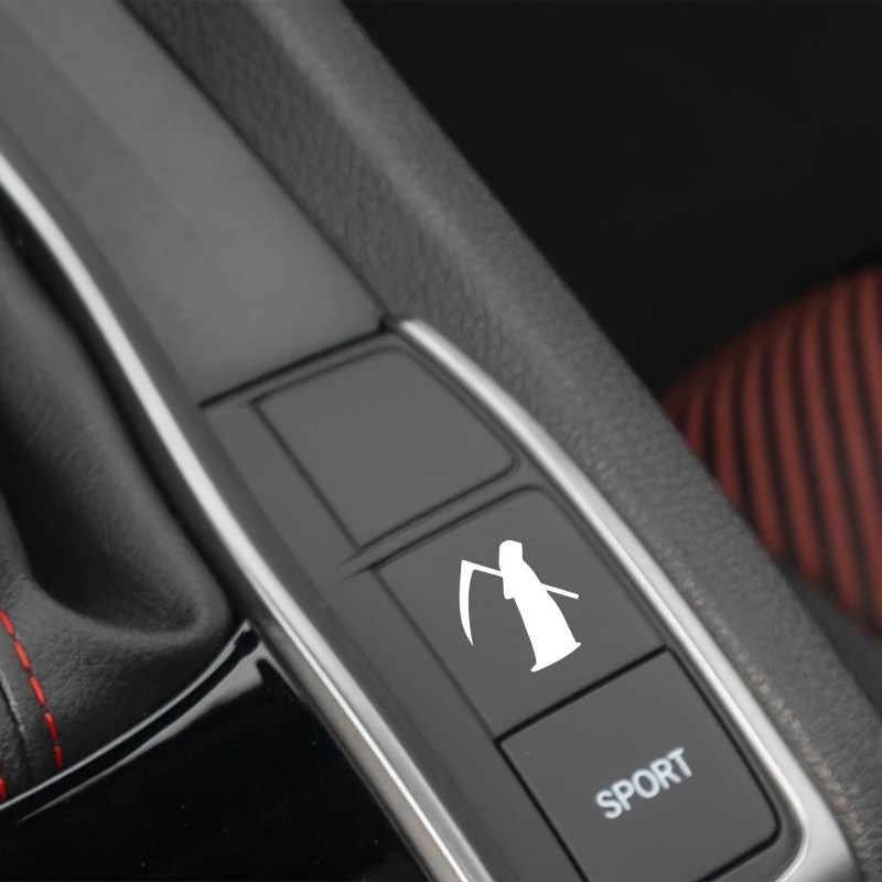 2pcs/sheet Reaper Vinyl Car Button Decal