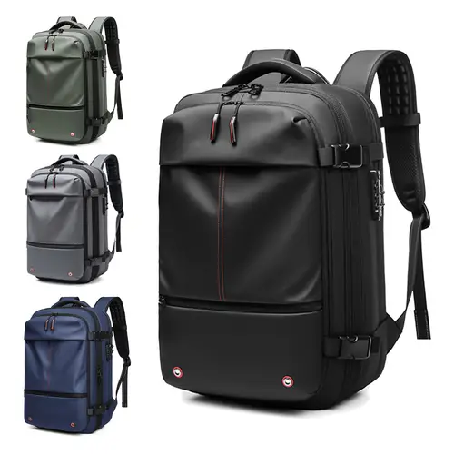 vacuum compression backpack large capacity 17 inch laptop bag expandable travel backpack with air compressible design durable nylon multiple compartments for travel black backpack for travel work bag contemporary look reliable gear adjustable straps college students