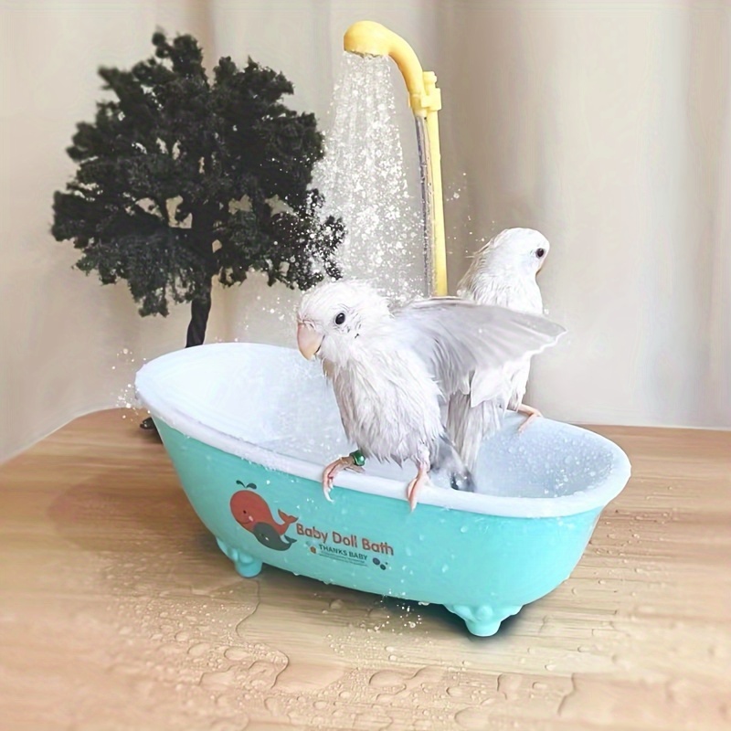 

Automatic Parrot Spa: Easy To Clean Bathtub, Fancy Color Accessories, Bird Bath Tub, Parrot Shower Cleaning Box, Pet Bird Automatic Bathtub, Bird Bath Toy Accessories