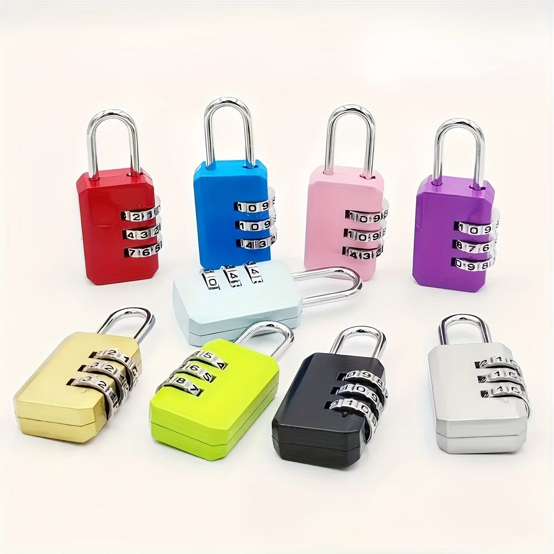 

1pc Cadenas de Combinaison en de Réinitialisable - Mini Serrure Portable pour Bagages, Casiers de Gym et Armoires. Mini Serrure de 5.5cm/2.16in (Manuel d'Utilisation )