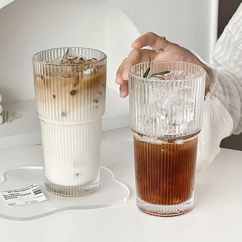 1 2 4 6 8 12pcs vertical ribbed glass cups striped glassware - Temu  Mauritius