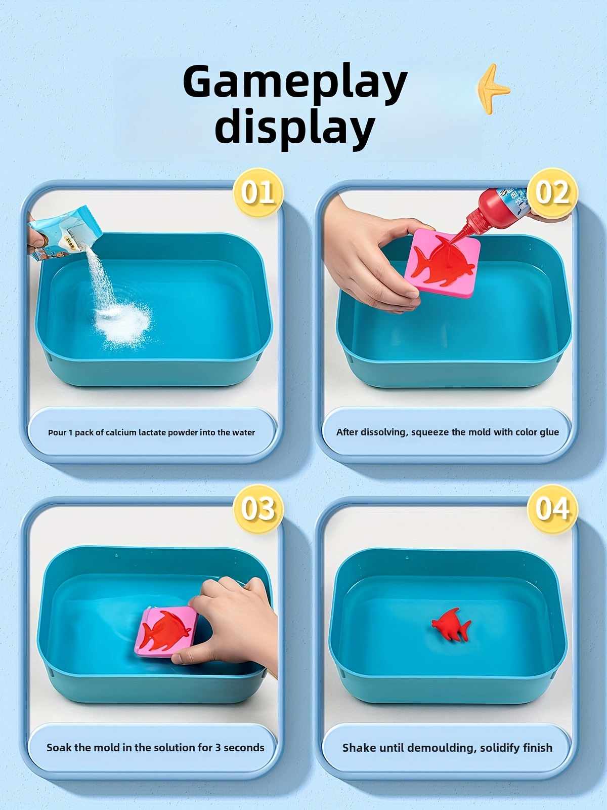 29 15pcs   new and unique diy toys magical water   craft supplies kit diy toys ocean animal molds suitable for halloween christmas thanksgiving birthday gift Product details 2