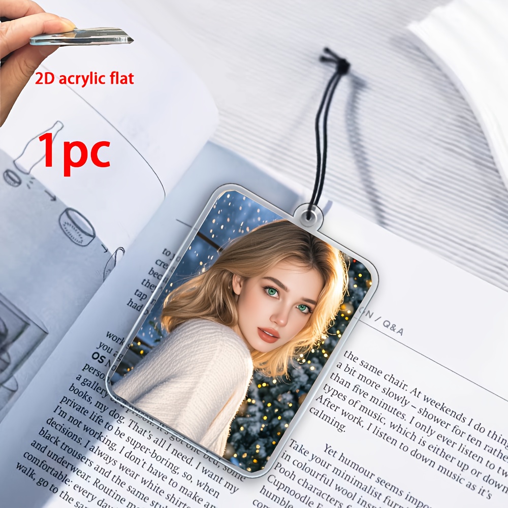 TEMU [customized] 1pc Photo Custom Acrylic Control Backpack Pendant, For Lovers, , Pets, Double-sided Effect, Customized Effect According To Photos, Conventional Love Modeling, Etc