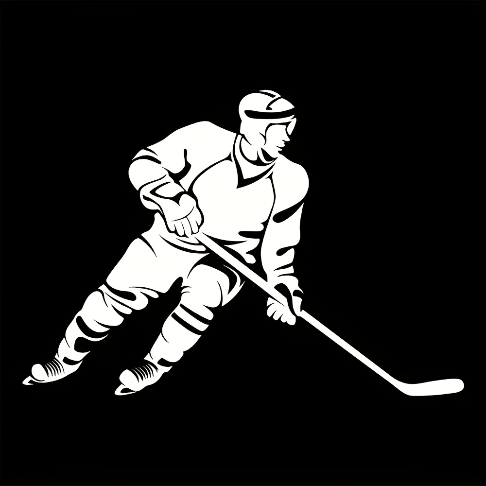 Image of Vinyl Sticker Of An Ice - Sturdy And To Apply Sports Decal For Car Windows, Bumpers, And More - Cartoon- Of A , Ideal For Laptops, Walls, And Vehicles