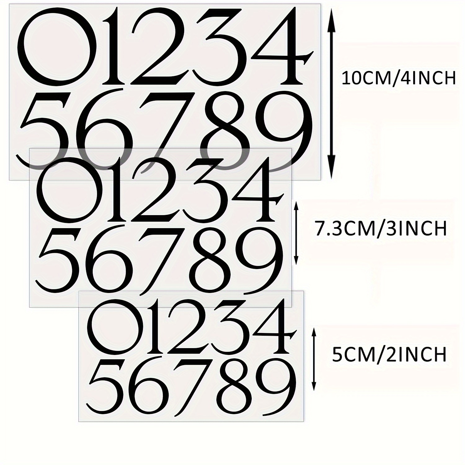 Waterproof Reflective White Number Stickers – 4-Inch Vinyl Self-Adhesive Digits For Outdoor Garbage Cans, Mailboxes, Address Signs & More (10 Sheets)