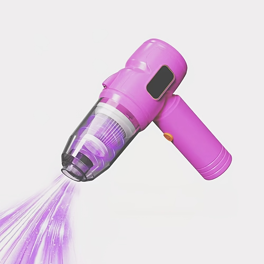 Pink Handheld Vacuum Cleaner, 4500pa Powerful Suction, 2-in-1 Suction And Blower, With Washable Filters, Multi-use For Car, Home And Pet Hair, Ideal Car Accessory And Gift For Women