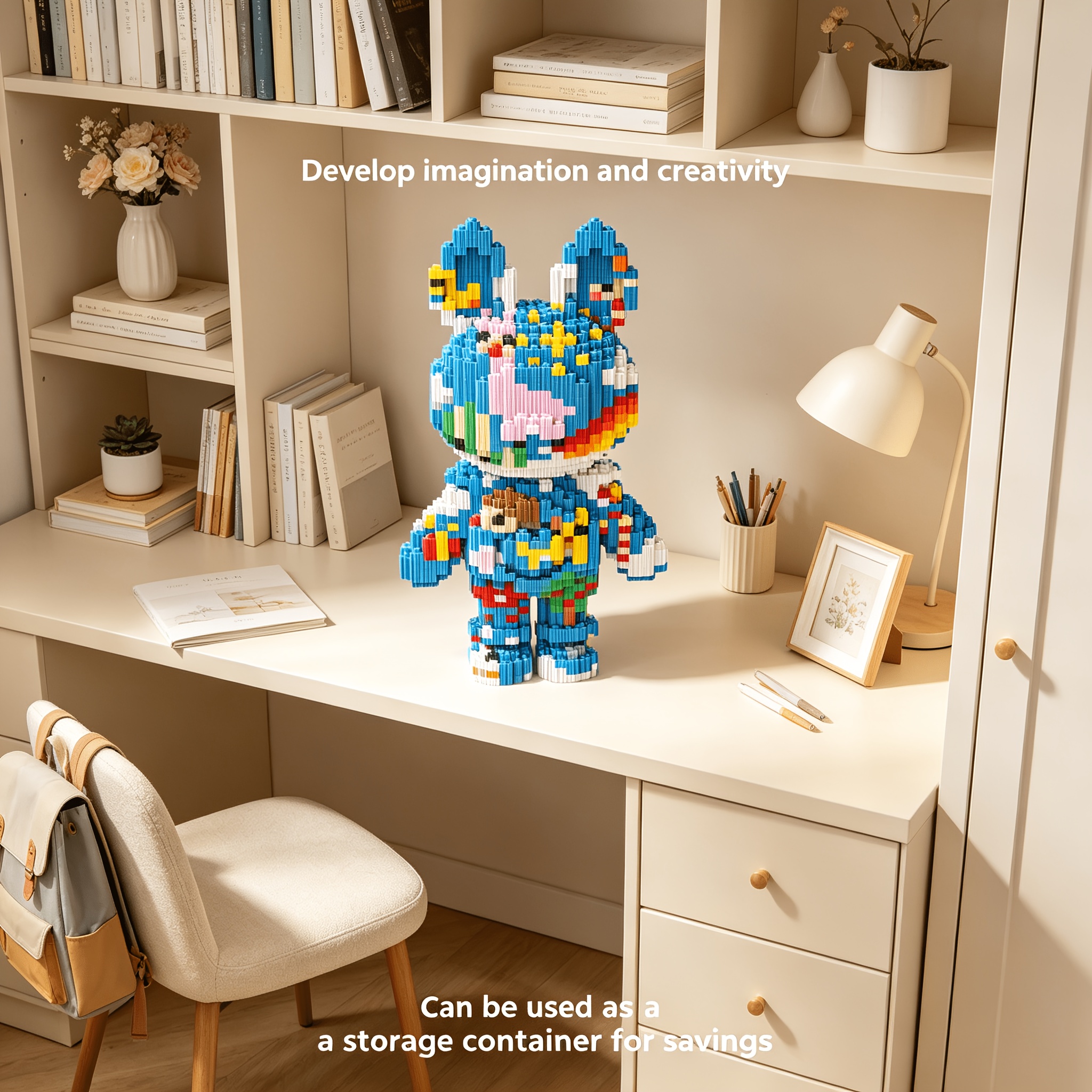 Blue Long-Eared Multicolor Creative Room Decor