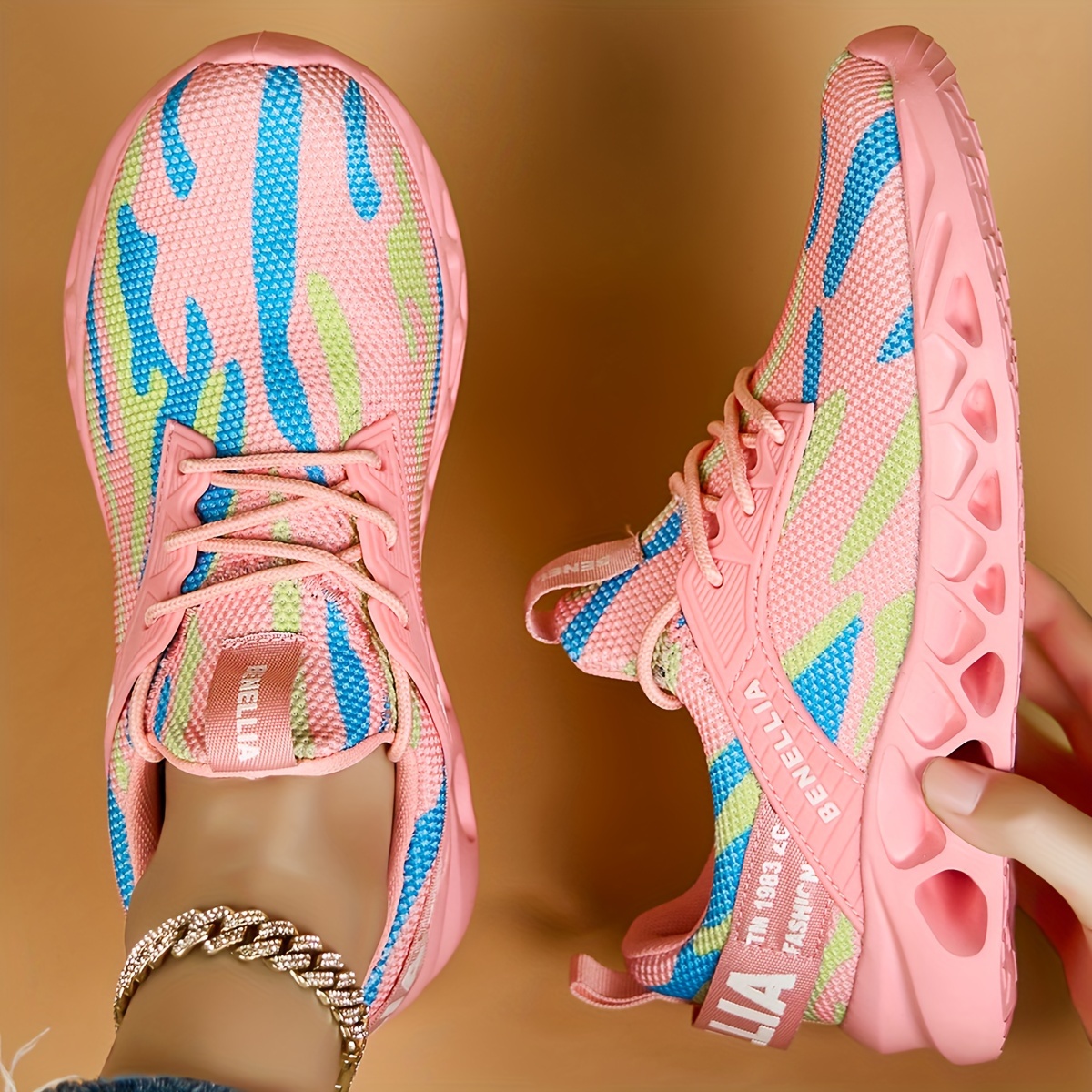 chaussures running à motif camouflage femmes baskets en Temu