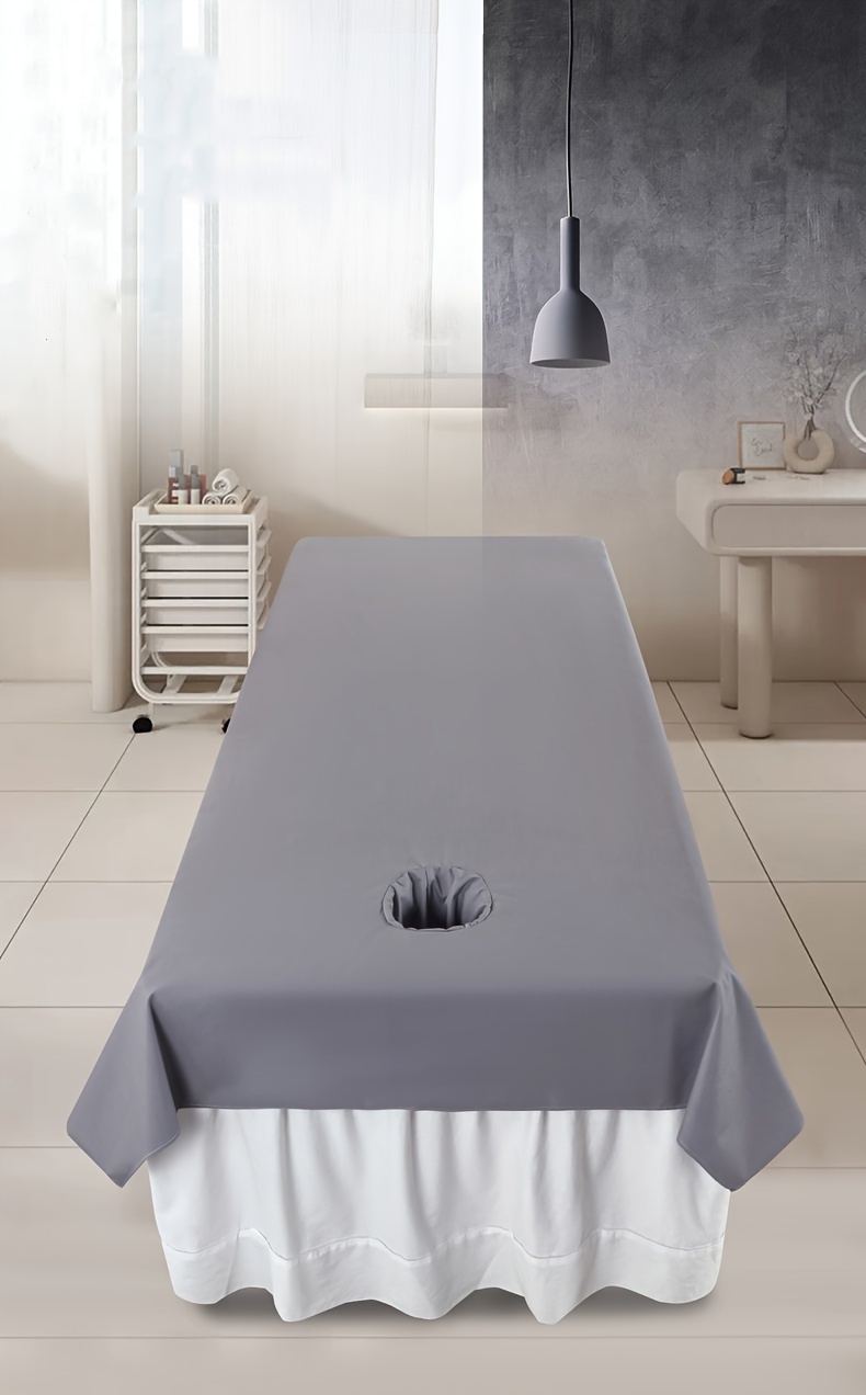 1pc tassel waterproof oil resistant spa massage table sheet     polyester   multi color options with face hole ideal   salons salon bed protection vibrant spa decor   polyester   details 1