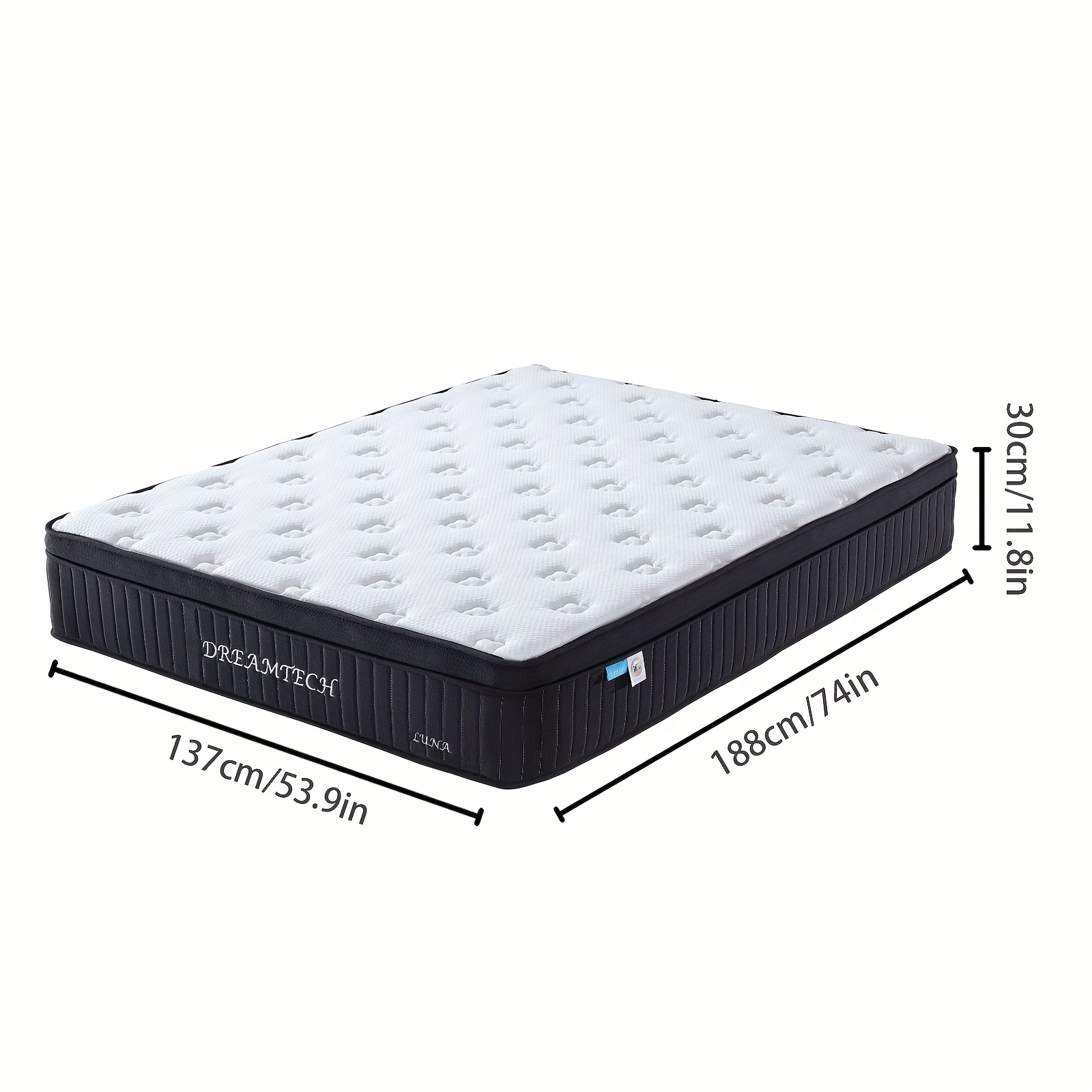 TEMU 1pc Comfortable Soft Mattress Elastic Thick And Fluffy Convenient Roll-packed Design For Easy Setup Ideal For Bedroom Apartment Single/king
