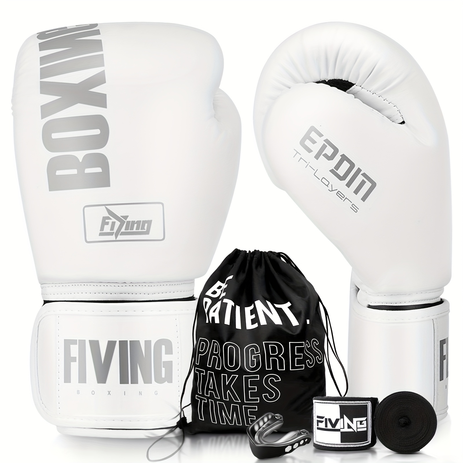TEMU Purchase Boxing Gloves And A Bag With Hand Wraps And A Mouthguard Included, Pu Professional Boxing Gloves Are Suitable For Men And Women, Ideal