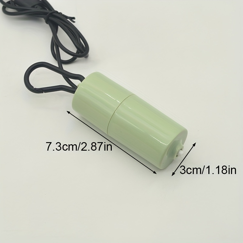 Portable USB Aquarium Air Pump - Silent Mini Oxygenator with Air Stone, Energy-Saving Fish Tank Aerator, 5V 1W, Available in Black/White/Green/Pink, Air Pump for Fish Aquarium