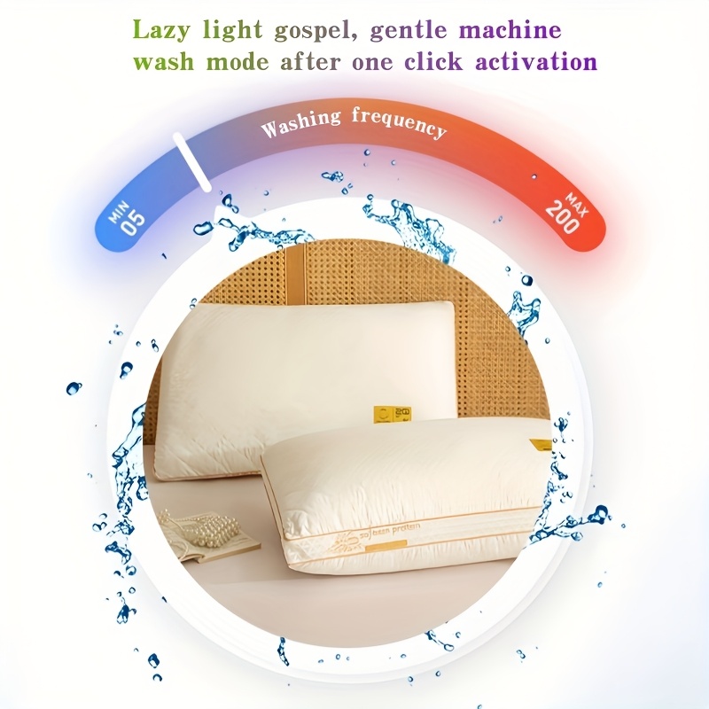 2/4pcs Soy Fiber 3D Pillow - Breathable Hypoallergenic High Elasticity Pillow with Polyester Fill, Light Beige Color for Side Sleepers, Hotels & Home Use - Ideal Christmas Gift for Family, Siblings, Friends, Travel Sleep Aid, Elegant Bed Decor, Durable Zipper Closure