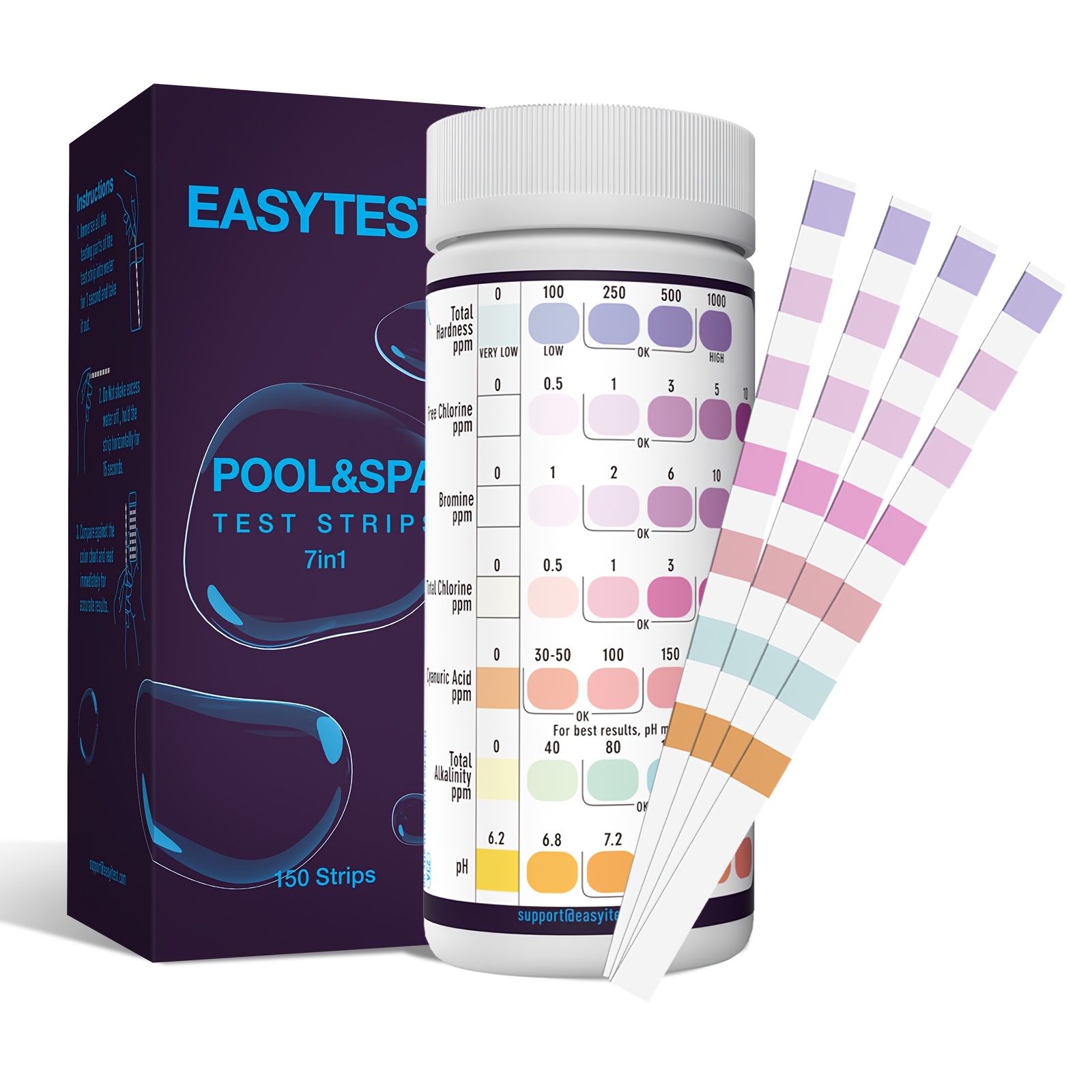 pool test strips sold on Temu United States