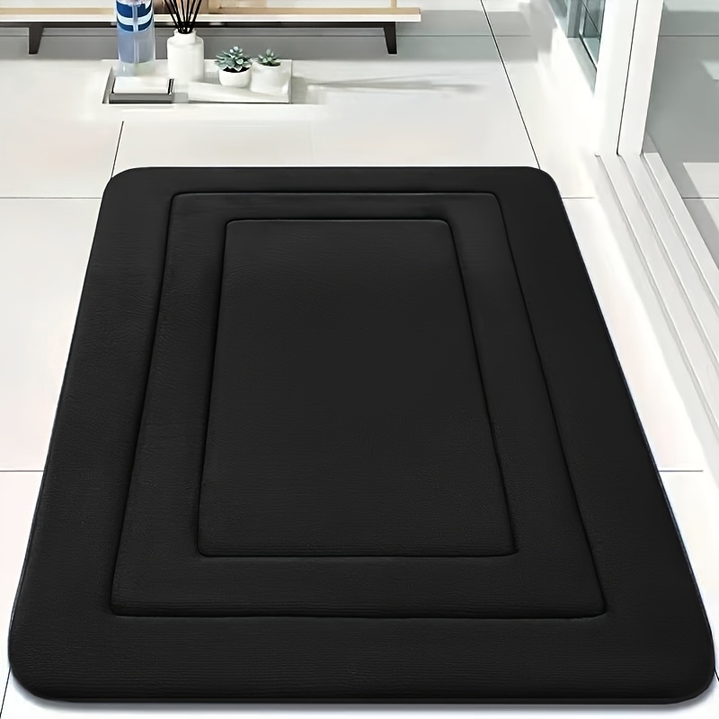 TEMU 1 Memory Bathroom Mat Absorbent Non-slip Cushion Mat Rubbing Mat Long Mat Comfortable Standing Mat Pvc Backing Living Room Bedroom Kitchen Sink