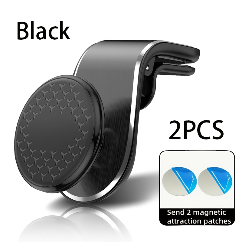TEMU 2pcs Magnetic Car Phone Mount, Strong Magnetic Dashboard Phone Holder, 360° Rotatable Anti-shake Car Mount With Metal Rings, Universal Gps