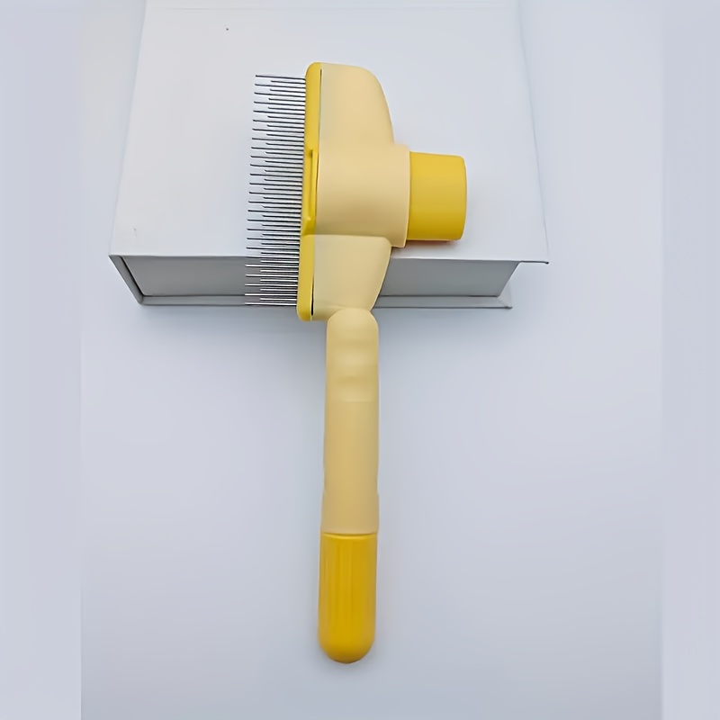 Brosse pour Chats à Autonettoyage, Brosse de Toilettage pour Enlever les Poils Morts, Nœuds et Saletés, Idéale pour Chats à Poils Longs, Vert