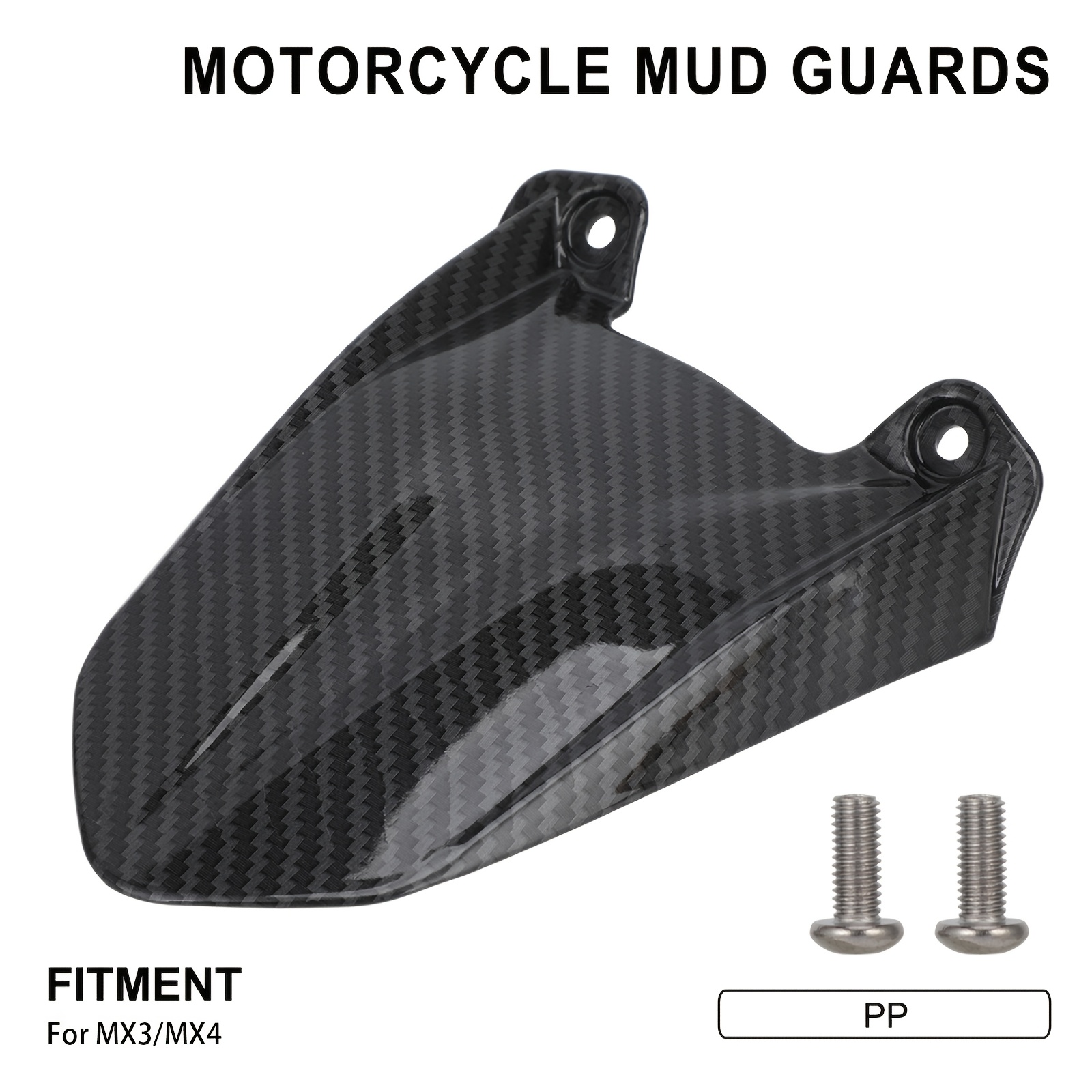 TEMU Motorcycle Rear Fender Mudguard Fender Protector Carbon Fiber Pattern For Mx3/mx4/mx5 Electric Dirt Bike