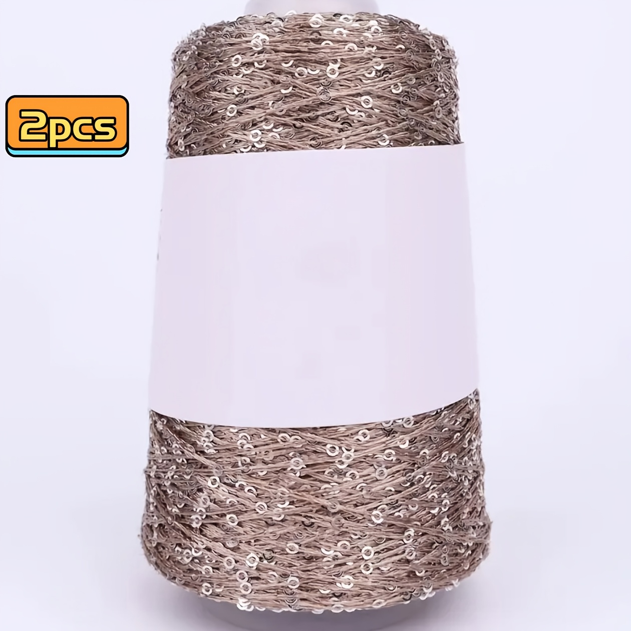 Image of 2pcs ~ 100 Grams / 3.52oz, Glitter Sequins And Yarn For Weaving, Including Hand-mixed Yarn And Crochet/knitting Materials, Crochet Bags, Clothes, Wallets And Other Handicrafts, Bright Colors