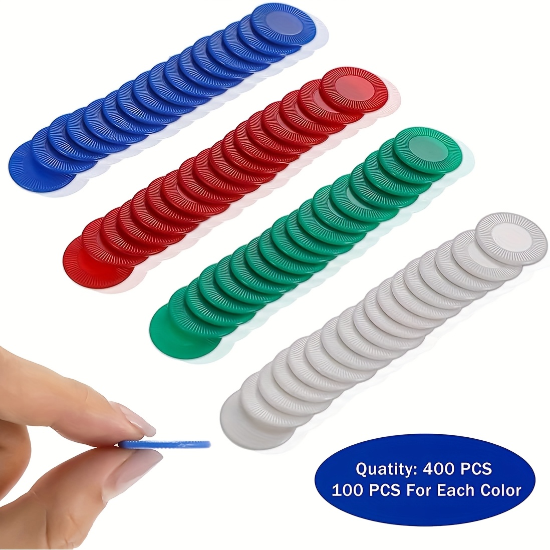 Durable PS Plastic Coin Set, 400pcs for Games