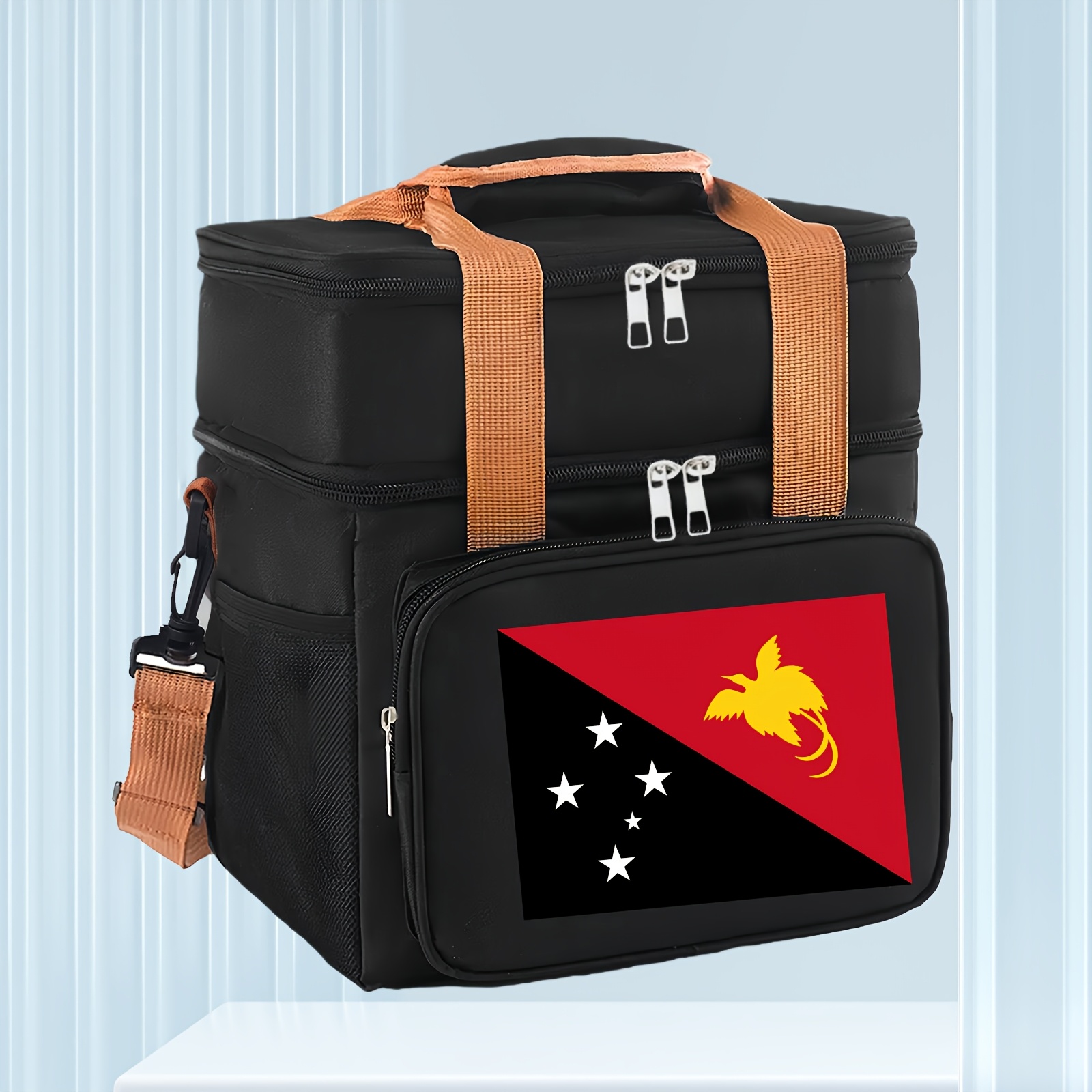 TEMU 1pc New Guinea Lunch Tote Bag - Large Capacity Bag With Durable Oxford Fabric, Portable For Commute, Camping, Picnics Non-food Contact