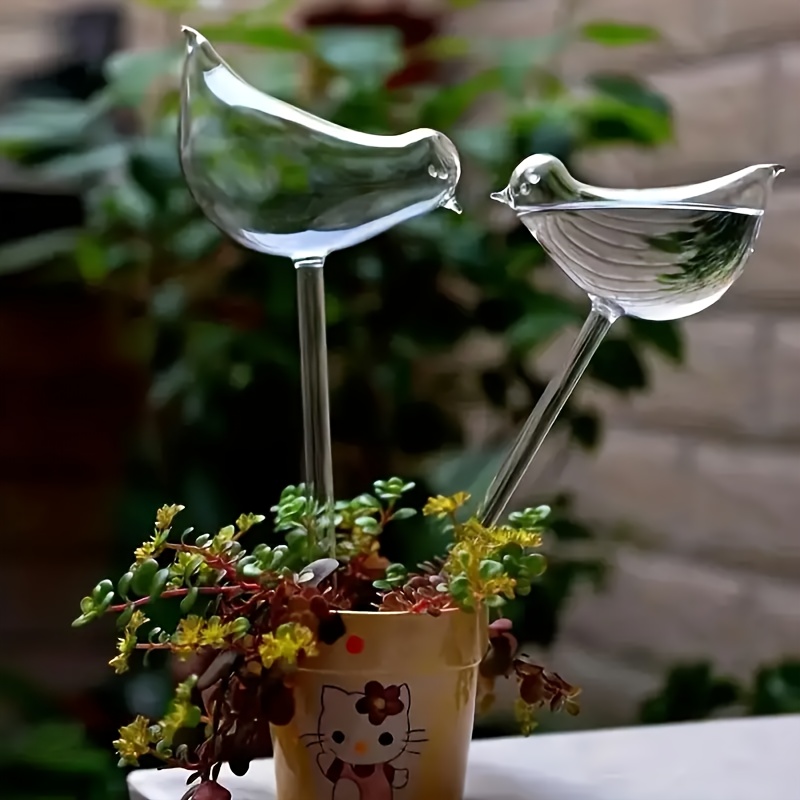 

5pcs Bird-shaped Automatic Plant Watering Globes - Plastic Drip Irrigation System, Indoor & Outdoor Gardens, Ideal For Potted Plants, Flowers & Bonsai, Self Watering Device For Plants