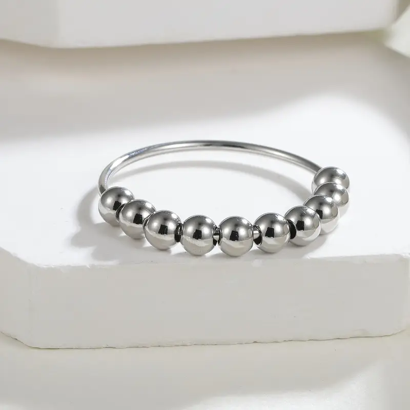 1pc of stainless steel rotatable decompression anxiety bead ring not easy to fade good wear style decompression suitable for daily wear or gift for men and women Product details 2