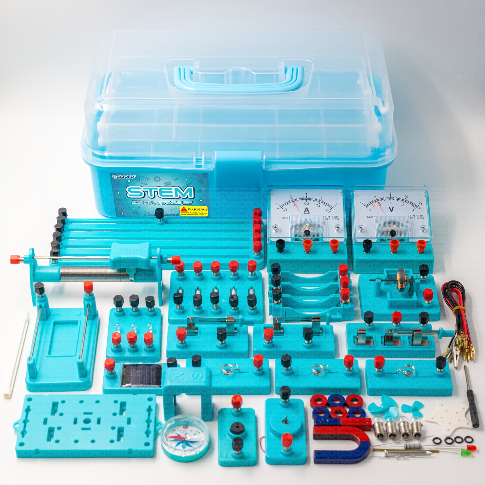 ערכת ניסויים מדעיים stem מהדורה מובחרת - קופסת ניסויים פיזיקליים וחשמליים 3 שכבות עם 100+ כלי מעבדה, 100+ ניסויים, 100+ פעילויות, ערכות מדעיות עבור, ערכת מדע חינוכית, ערכת מדע עמידה פרטי מוצר 4