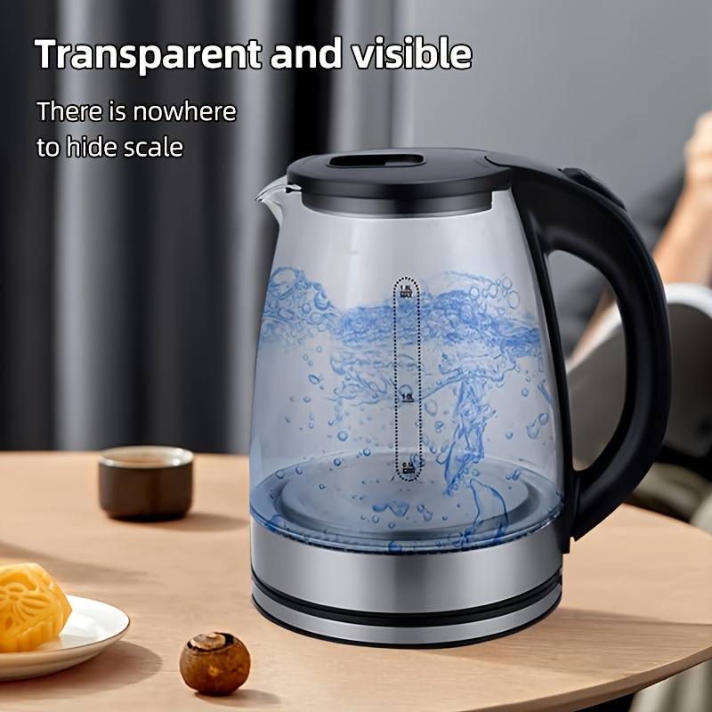 

1pc Glass Kettle Resistant Large Capacity Heat Integrated Electric Kettle Transparent Electric Kettle