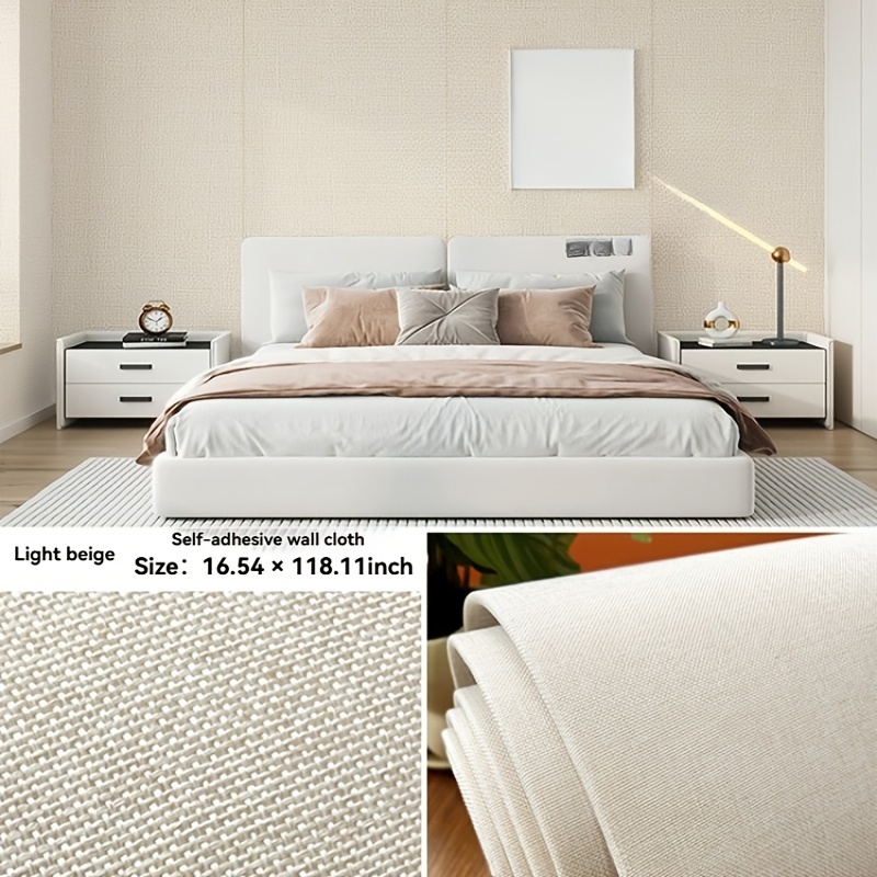 TEMU 3d Wall Panels, Tv Background Wall, Linen Wall Cloth, Self-adhesive Wall Panels, Wall Decoration, Self-installed Wall Cloth, , Soundproof Wall