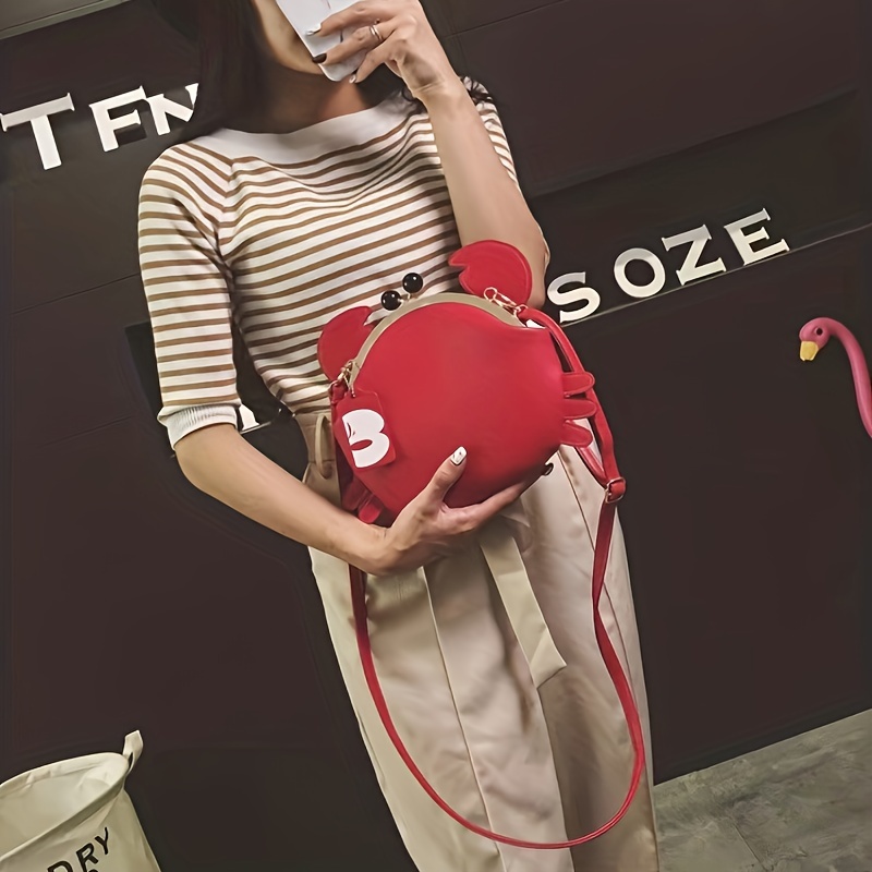 Cute Crab Shaped Novelty Bag Kawaii Cartoon Crossbody Bag Temu Australia