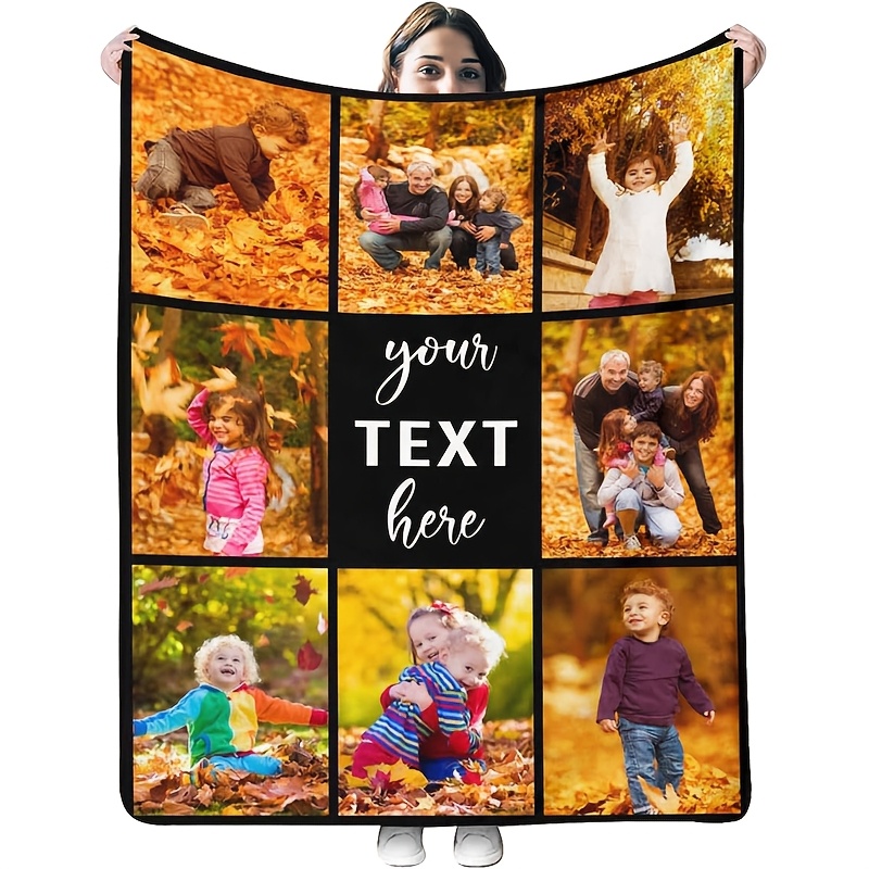 Customized Photo Collage Blanket, Heartfelt Gift