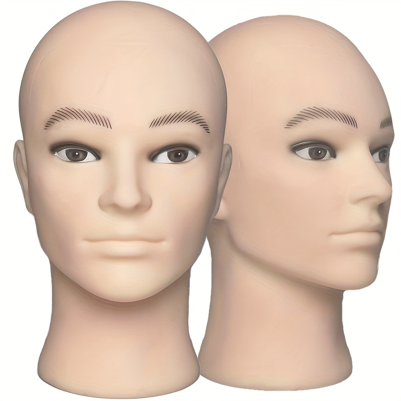 

Adult Bald Mannequin Head For Hairdressing & Cosmetology - Perfect For Wig Making, Display, Hats & Eyeglasses