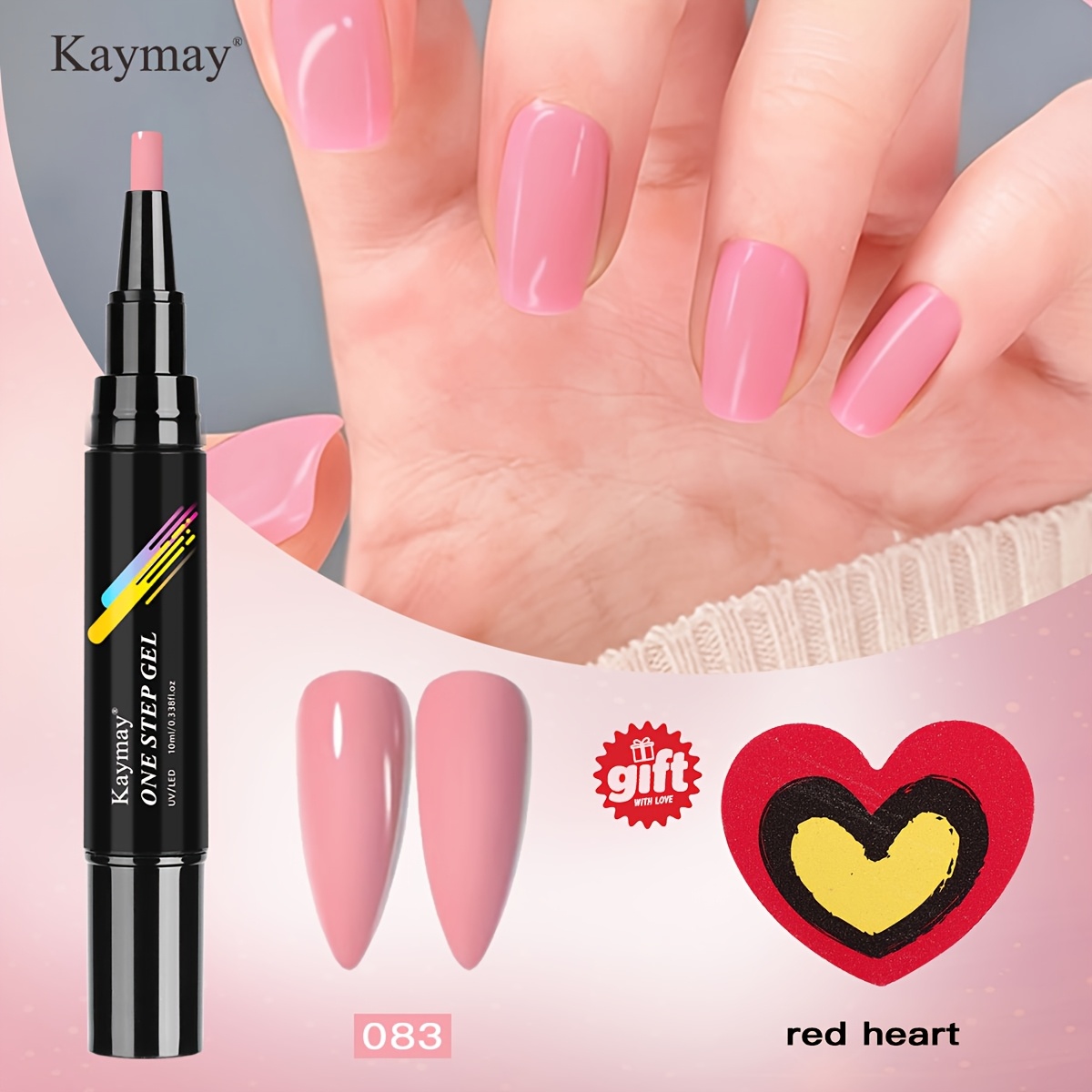 1/5pcs Gel Nail Pen, Optional Nail Gel, Long- , Quick Drying, High Gloss, Portable Design Suitable For Beginners