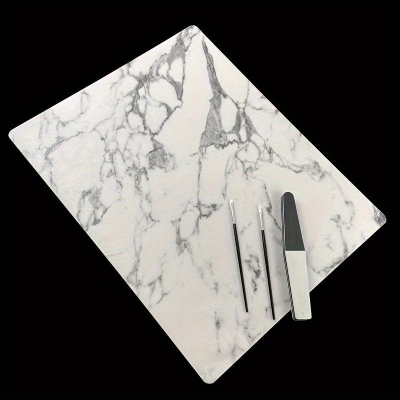 

Luxury Marble Nail Art Table Mat - Soft Microfiber Leather, Odorless, For Manicure Armrests