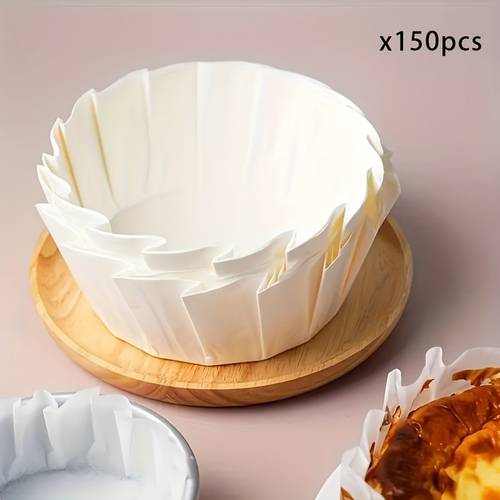 150pcs non stick cheesecake liners heat resistant parchment paper with greaseproof edges oven and grill safe essential for cake molds and party supplies 10cm 3 93in