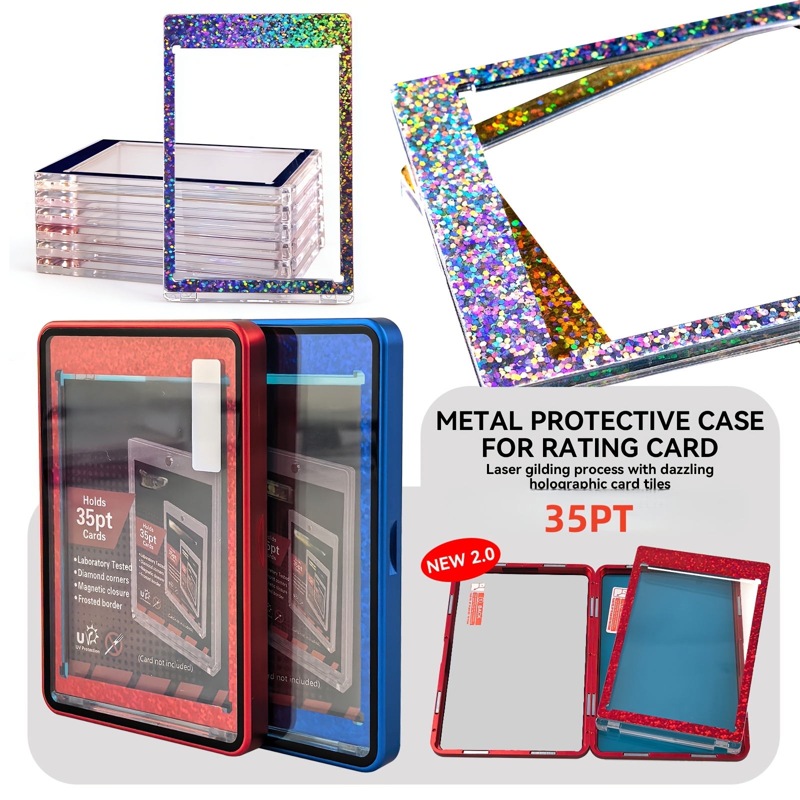 mtg magnetic card holder Ultra PRO - Magic: the Gathering - One-Touch Edge - Classic Printed Ma arrowhead corners to protect the edges of your card  Storage holder for 35PT