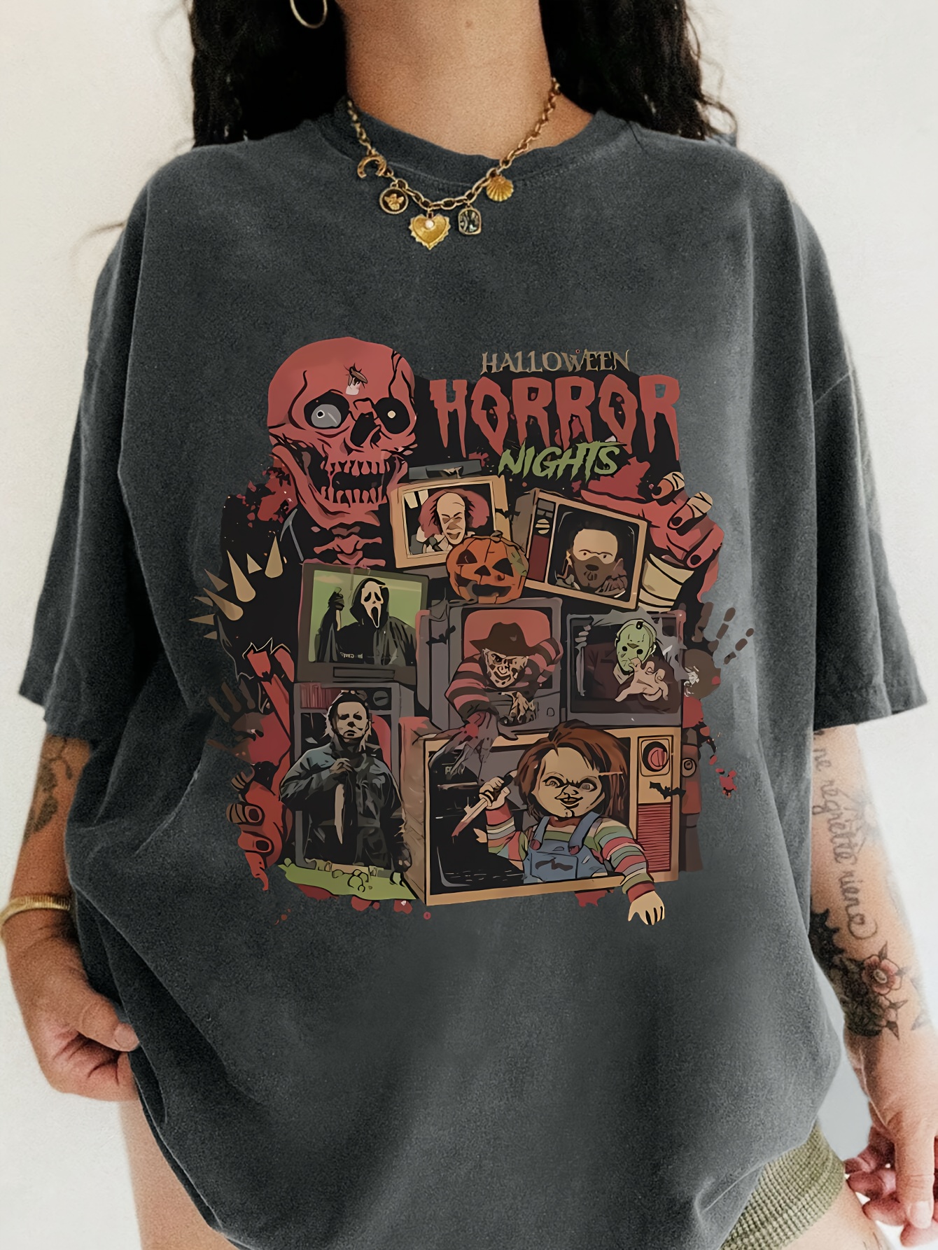 Camiseta De Halloween Para Mujer Con Diseño De Gato Negro Y Calabaza - Manga Larga, Cómoda, Perfecta Para La Temporada De Terror